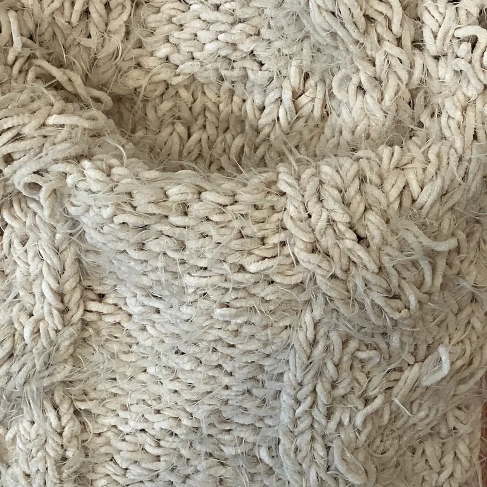 POL small wm’s oversized Cream Cable Knit Cardigan - FLAWED - Picture 7 of 16